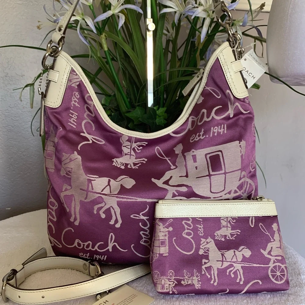 RARE NWT Coach Horse and Carriage Hobo/Crossbody & Matching Wristlet